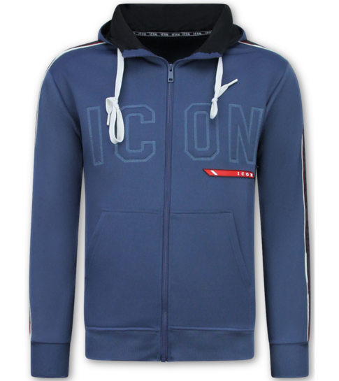 True Rise Trainingspakken Heren ICON - Joggingpak Heren - Huispak Heren Volwassenen - Tracksuit - 6157 - Blauw