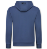 True Rise Trainingspakken Heren ICON - Joggingpak Heren - Huispak Heren Volwassenen - Tracksuit - 6157 - Blauw