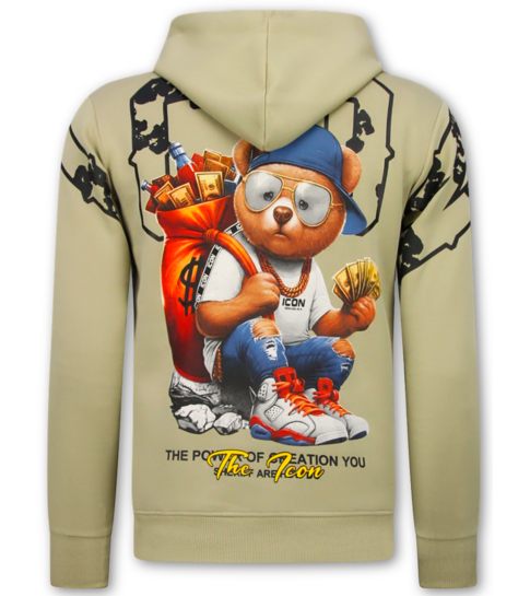 True Rise Tweedelige Set ICON- Trainingspak Heren - Joggingpak Heren - Huispak Heren - 088 - Bruin