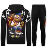 True Rise ICON Tweedelige Set - Heren Trainingspakken Volwassenen - Joggingpak Heren - Huispak Heren - 088 - Zwart