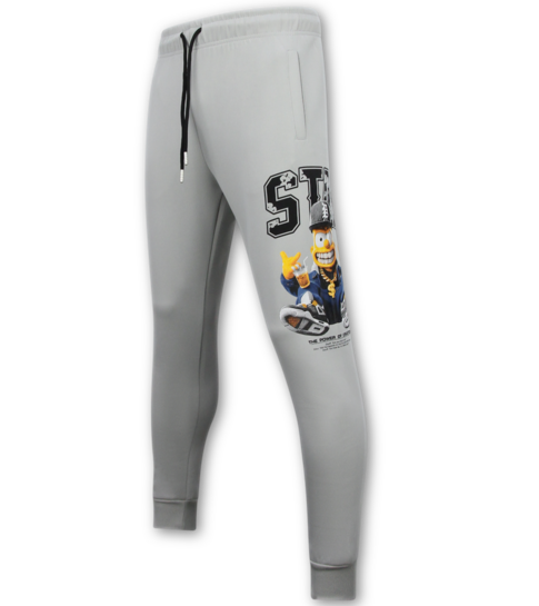 True Rise Simpsons Tweedelige Set - Heren Trainingspakken Volwassenen - Joggingpak Heren - Huispak Heren - 089 - Grijs