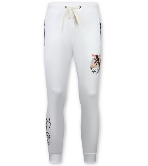 True Rise 2Pac Kleding  - Joggingpak Heren - Tupac Trainingspakken Heren - 3389 - Wit