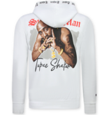 True Rise 2Pac Kleding  - Joggingpak Heren - Tupac Trainingspakken Heren - 3389 - Wit