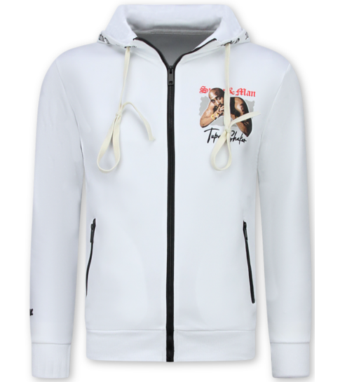 True Rise 2Pac Kleding  - Joggingpak Heren - Tupac Trainingspakken Heren - 3389 - Wit