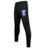 True Rise Trainingspak Heren - Joggingpak Heren Volwassenen - Teddy Bear Huispak Heren  - 6052- Zwart/Blauw