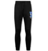 True Rise Trainingspak Heren - Joggingpak Heren Volwassenen - Teddy Bear Huispak Heren  - 6052- Zwart/Blauw