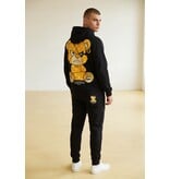 True Rise Trainingspak Heren - Teddy Bear Joggingpak Heren Volwassenen -  Huispak Heren - 6052- Zwart/Geel