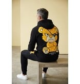 True Rise Trainingspak Heren - Teddy Bear Joggingpak Heren Volwassenen -  Huispak Heren - 6052- Zwart/Geel