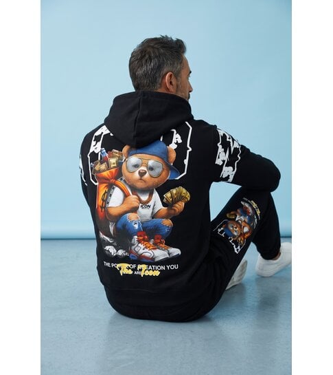 True Rise ICON Tweedelige Set - Heren Trainingspakken Volwassenen - Joggingpak Heren - Huispak Heren - 088 - Zwart