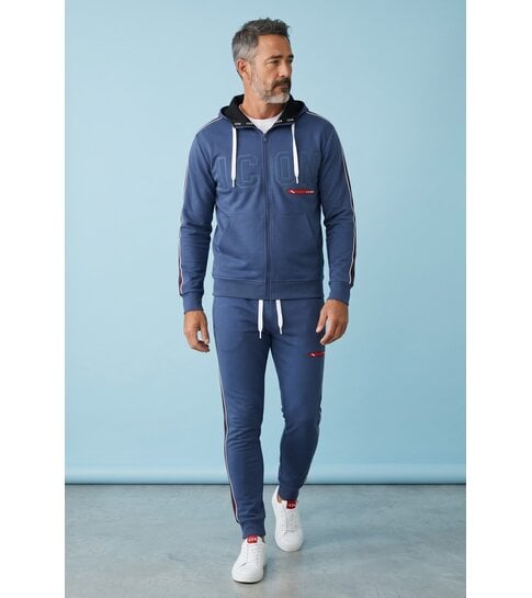True Rise Trainingspakken Heren ICON - Joggingpak Heren - Huispak Heren Volwassenen - Tracksuit - 6157 - Blauw