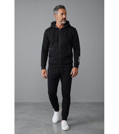 True Rise Heren Trainingspakken - ICON Joggingpak Heren Volwassenen - Heren Huispak - Tracksuit Heren - 6153 - Zwart