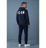 True Rise Trainingspak Heren ICON - Tracksuit Heren - Joggingpak Heren Volwassenen -5837- Donker Blauw