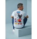 True Rise Funny Shirt - Oversized T shirt Heren - T-shirts Heren Grappig  - Heren T shirt met Print -303- Blauw