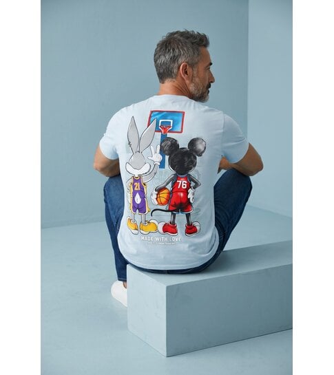 True Rise Funny Shirt - Oversized T shirt Heren - T-shirts Heren Grappig  - Heren T shirt met Print -303- Blauw