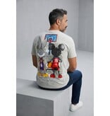 True Rise T-shirts Heren Grappig  - T shirt Heren met Print - Oversized T shirt Heren -303- Grijs