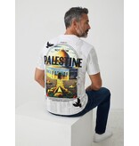 True Rise Free Palestine Oversized HerenT shirt  - Heren Tshirt met Opdruk - 185-  Wit