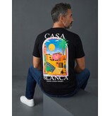 True Rise Heren T shirt - Casablanca T shirt Heren met Print - Heren Tshirt met Opdruk -1989- Zwart