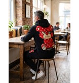 True Rise Trainingspak Heren Teddy Bear- Joggingpak Heren Volwassenen - Huispak Heren  - 6052- Zwart/Rood