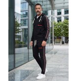 True Rise Trainingspak Heren ICON - Joggingpak Heren Volwassenen - Huispak Heren - Tracksuit - 6157 - Zwart