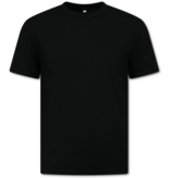 True Rise Oversized T shirt Heren  - Effen T shirt Heren  Blanco - MD6530 - Zwart