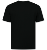 True Rise Oversized T shirt Heren  - Effen T shirt Heren  Blanco - MD6530 - Zwart