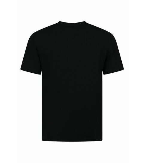 True Rise Oversized T shirt Heren  - Effen T shirt Heren  Blanco - MD6530 - Zwart
