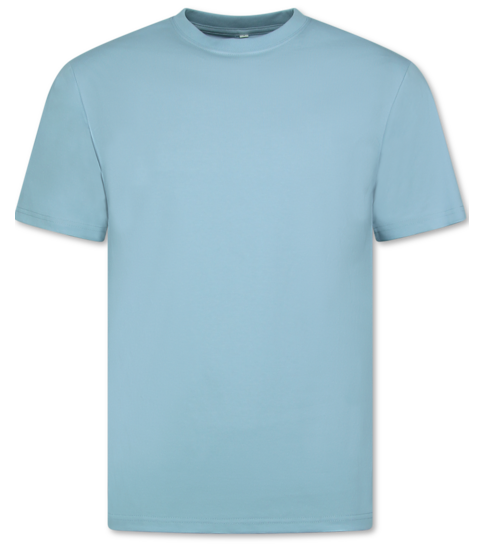 True Rise Oversized T shirt Heren  - Effen T shirt Heren  Blanco - MD6530 - Licht Blauw