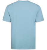 True Rise Oversized T shirt Heren  - Effen T shirt Heren  Blanco - MD6530 - Licht Blauw