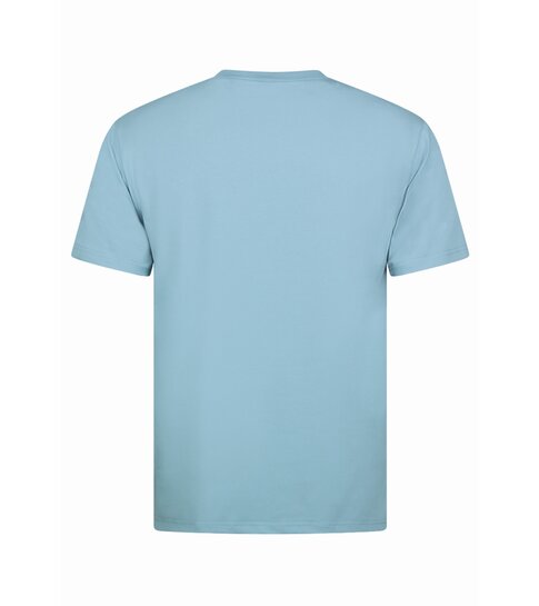 True Rise Oversized T shirt Heren  - Effen T shirt Heren  Blanco - MD6530 - Licht Blauw