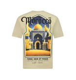True Rise Heren Tshirt met Opdruk - Morocco Heren Shirts - T shirt Heren met Print - 186-  Bruin