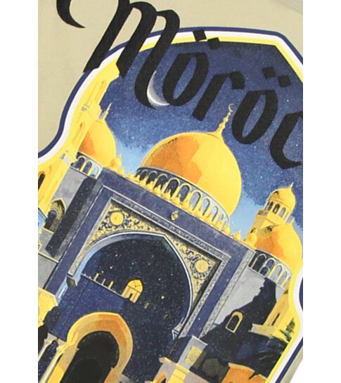 True Rise Heren Tshirt met Opdruk - Morocco Heren Shirts - T shirt Heren met Print - 186-  Bruin