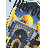 True Rise Marokko Heren Shirts  - T shirt Heren met Print - Heren Tshirt met Opdruk - 186-  Blauw