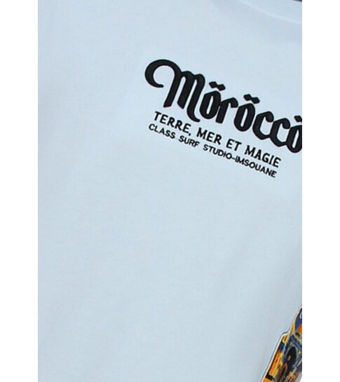 True Rise Marokko Heren Shirts  - T shirt Heren met Print - Heren Tshirt met Opdruk - 186-  Blauw