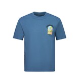 True Rise Heren Tshirt met Opdruk -  Oversized T shirt Heren  - Marrakech T shirt Heren met Print -1858- Blauw