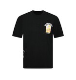 True Rise Oversized T shirt Heren  - Marrakech T shirt Heren met Print - Heren Tshirt met Opdruk -1858- Zwart