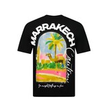 True Rise Oversized T shirt Heren  - Marrakech T shirt Heren met Print - Heren Tshirt met Opdruk -1858- Zwart