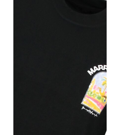 True Rise Oversized T shirt Heren  - Marrakech T shirt Heren met Print - Heren Tshirt met Opdruk -1858- Zwart