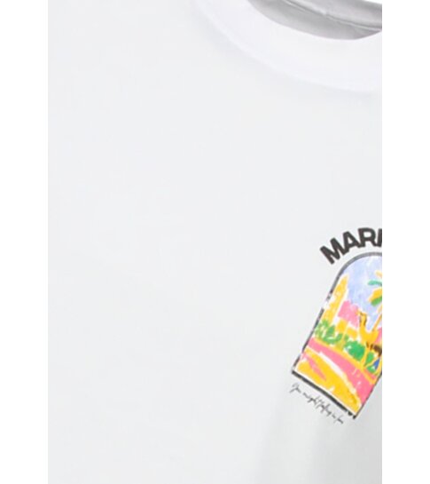 True Rise Marrakech T shirt Heren met Print - Heren Tshirt met Opdruk - Oversized T shirt Heren -1858- Wit