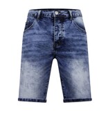 Enos Korte Spijkerbroek Heren Stretch - Denim Short - Blauw