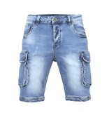 Local Fanatic Korte Spijkerbroek Heren - Spijkershort met Zakken -1088 - Blauw