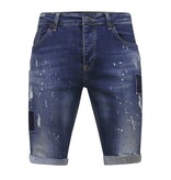 Local Fanatic Korte Broek Slim fit Heren met Gaten -1026-SH- Blauw