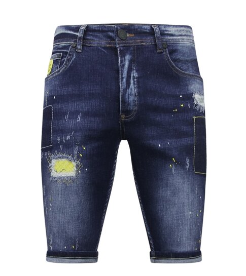 Local Fanatic Jeans Short Heren Stretch - 1052 - Blauw