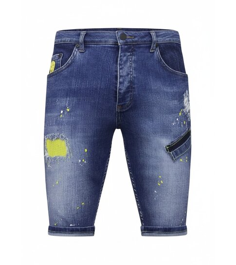 Local Fanatic Exclusieve Spijker Korte Broek Heren- 1046 - Blauw
