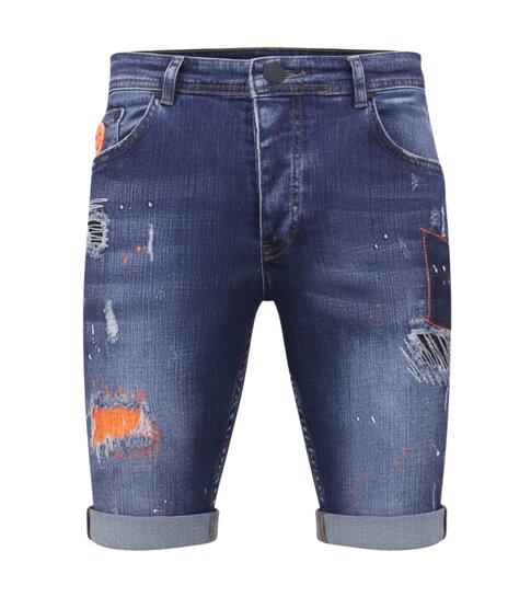 Local Fanatic Denim Shorts Heren Slim Fit - 1049 - Blauw