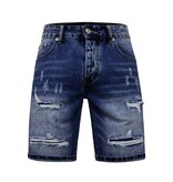 Enos Slim Fit Korte Broek Heren - Denim Short - Blauw
