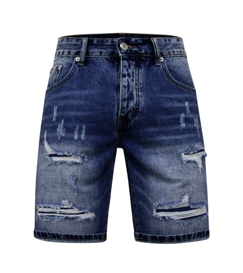 Enos Slim Fit Korte Broek Heren - Denim Short - Blauw