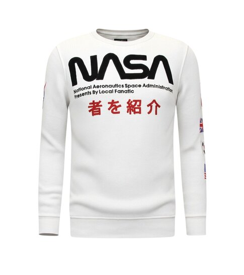 Local Fanatic Heren Sweater - NASA International - Wit