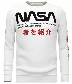 Local Fanatic Heren Sweater - NASA International - Wit