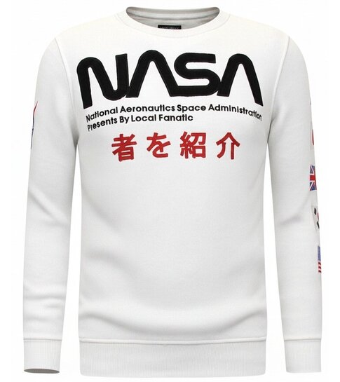 Local Fanatic Heren Sweater - NASA International - Wit