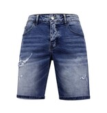 Enos Stretch Korte Broek Heren - Denim Short - Blauw